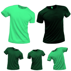 T-shirt à manches courtes en coton décontracté d'été 180g pour hommes, couleur unie, col rond, respirant, anti-rétrécissement, respectueux de l'environnement, directement en usine - Product Image 5