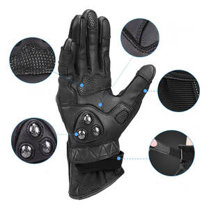 Gants de moto en cuir sur mesure, équipement de sport, gants de moto de course, d'équitation, à vendre - Product Image 6