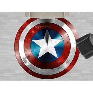 Alfombra con Estampado del Escudo del Capitán América, Decoración Moderna para Habitación de Niños, Fácil de Limpiar, Alfombra de Chenilla - Product Image 4
