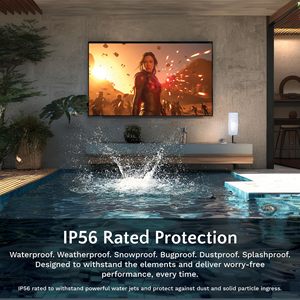 ตู้ทีวีกลางแจ้งสีขาวขนาด 65 นิ้ว ทนทานต่อสภาพอากาศ รองรับ 4K UHD LED ระบบแอนดรอยด์ อัตรารีเฟรช 120Hz ปรับขนาดได้สำหรับโรงแรม - Product Image 5