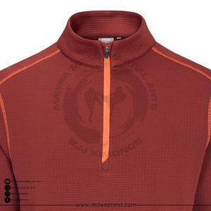 Sweat-shirt à demi-zip unisexe Mawra OEM de haute qualité pour l'hiver, en coton 100% à séchage rapide, brodé, pour l'entraînement en plein air - Product Image 2