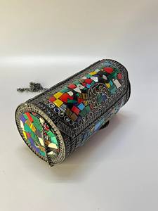 Pochette de soirée élégante en métal mosaïque de créateur, fabriquée à la main, doublure en soie imperméable, fabriquée en Inde, choix idéal pour les soirées - Product Image 5