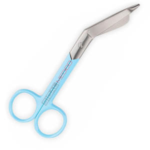 Tijeras para Vendajes Lister de 5.5 Pulgadas, Color Azul Cielo, Recubrimiento en Polvo Rosa, Acero Inoxidable de Grado Médico, Manual, Certificación CE, Primeros Auxilios para Traumatismos - Product Image 3