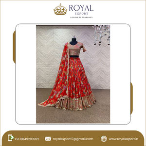 Lehenga Choli-bordado Digital de diseño único, de alta calidad, con Dupatta de Royal Export - Product Image 3