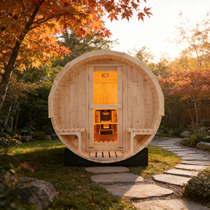 Sauna de Barril para 4-6 Personas, Madera de Pino Blanco Premium, Diseño Resistente a la Intemperie para Relajarse - Product Image 3
