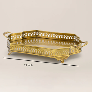 Plateau en laiton de marque privée pour la décoration intérieure, améliorant le style de la table de salon avec un attrait traditionnel et luxueux - Product Image 4