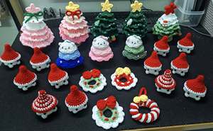 พวงกุญแจคริสมาสต์ผ้าวูลแฮนด์เมดเครื่องประดับวันหยุดสำหรับเป็นของขวัญเวียดนาม - Product Image 5