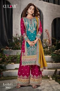 Último diseñador Faux Georgette bordado secuencia trabajo Sharara traje por Fab Zone - Product Image 4