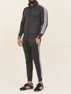 Survêtements décontractés pour hommes de la meilleure qualité avec logo frontal, séchage rapide, prix de gros, grande taille pour l'automne, vêtements d'extérieur, bande latérale - Product Image 2