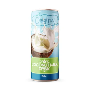 OEM/Private Label Coconut Milk Drink Canned 250ml From Ben Tre Viet Nam - Free Sample - Free Design With HALAL ISO Certificate