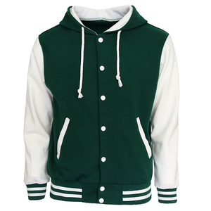 เสื้อแจ็คเก็ตเบสบอลวิทยาลัยสไตล์วินเทจ ปักโลโก้ตามสั่ง สำหรับฤดูหนาว แบบสปอร์ต คอตั้ง ทรงบอมเบอร์ สำหรับผู้ชาย รับผลิตแบบ OEM - Product Image 1