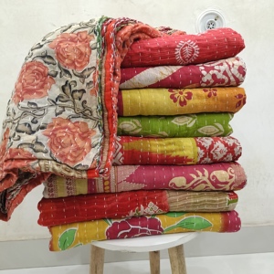 5 Unidades Variadas, Venta Mayorista, Cobijas Tribales Kantha, Estilo Vintage, Acolchados De Algodón Para Camas, Con Parches Antiguos