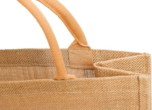 Bolsa de tela de yute con asa Compras Viajes Playa Tote Bolsas grandes Favor de la boda Regalos de fiesta Idea de embalaje Regalo de bienvenida para invitados - Product Image 5