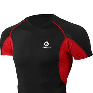 T-shirts de compression pour la course à pied pour hommes - Tissu tricoté uni, design et logo personnalisables - Product Image 6