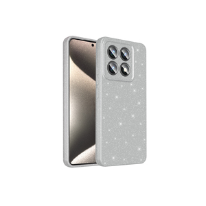 Funda de Silicona Plateada de Lujo Netzy con Brillantina para Xiaomi 14T Pro y 14 Plus, Funda Protectora de Algodón con Diamantes para Cámara - Product Image 1
