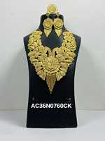 Ensemble de colliers tendance plaqués or 1 gramme avec chaîne en forme de fleur, bijoux élégants unisexes