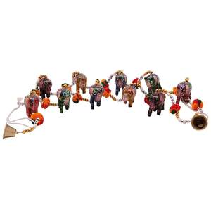 Traditional Indian <b>Elephant</b> Hanging Mobile String Decoration Bohemian Art Decor for Living Abstract Animal Wholesale for Diwali - Product Image 3
