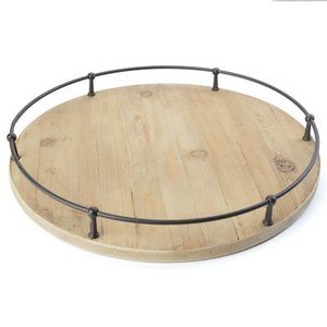 <b>Rustic</b> Reclaimed <b>Wooden</b> Tray With Durable Metal Handle Great For Event Presentation Wedding Gifts And Tablescapes - Product Image 6