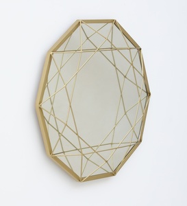 Miroir mural en gros pour la décoration intérieure Miroir en métal enduit de poudre d'or Miroirs décoratifs pour les styles salon et chambre à coucher - Product Image 4