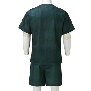 Ensemble de shorts assortis en polyester/coton, grande taille, décontracté, été, chemise et short 2 pièces pour homme, haute qualité, respirant, personnalisé - Product Image 3