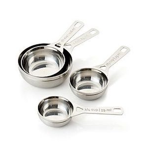 Ensemble de tasses à mesurer en acier avec poignées en bois naturel pour une pâtisserie de précision, pour la maison et la cuisine professionnelle, décoration intérieure - Product Image 3