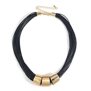 ทำในอินเดียผู้หญิงดูน่าสนใจโลหะและผ้าฝ้ายทำด้วยมือหรูหราสร้อยคอเรซินสั้นแฟนซีของขวัญแต่งงานแฟนซี x Mas - Product Image 2