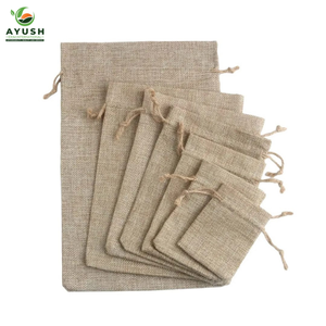 Bolsa de Embalaje con Cordón Hecha de Yute con Algodón Incorporado, Bolsas Personalizables para Regalos y Empaque - Product Image 5