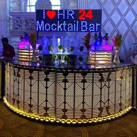 Comptoir buffet de style contemporain pour mariages et événements Table de présentation moderne à DEL pour traiteur Station de service élégante
