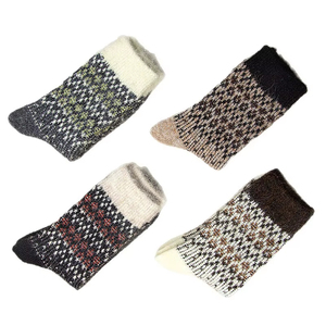 Men's Merino Wool Anti-Bacterial Digital Print <b>Socks</b> Cozy Warm Breathable Crew <b>Moisture</b> Wicking Winter Outdoor Hiking - Product Image 1