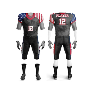 Uniforme de Fútbol Americano para Escuela Secundaria, Diseños que Cumplen con las Reglamentaciones Específicas, Sublimados Personalizados, Transpirables, 100% Poliéster - Product Image 2