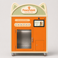 Máquina Automática Comercial para Bañar Mascotas, Estación de Aseo para Perros de Autoservicio con Pantalla Táctil y Gestión Remota