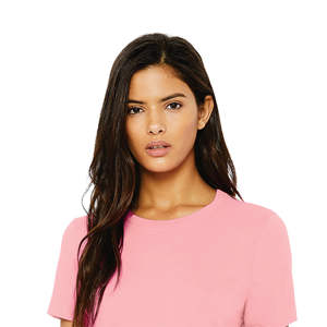 Airlume – T-Shirt à manches courtes en coton peigné et à anneaux pour femme, simple, rose, 100% oz, 4.2 - Product Image 4