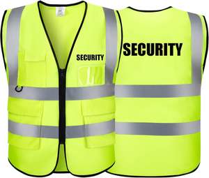 ODM/OEM Chaleco DE SEGURIDAD frontal con cremallera de alta visibilidad 100% Poliéster Ropa de trabajo a prueba de agua Chaqueta Transpirable Chaleco de construcción - Product Image 1