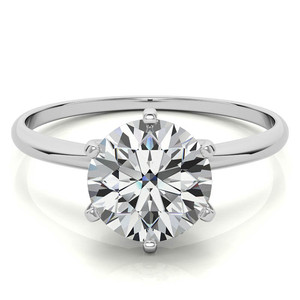 Bague solitaire Tishya en or 14 carats avec moissanite de 1,5 mm, couleur D, pureté VVS1, minimaliste, pour fiançailles, promesse ou mariage, bijoux fins plaqués or - Product Image 3