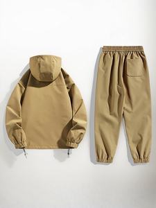 Conjuntos OEM con cremallera para hombre, pantalones cortos cortavientos personalizados de dos piezas y chaqueta, conjunto corto cortavientos de dos piezas de nailon reflectante - Product Image 6