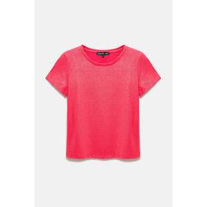 T-shirt basique à col rond en tissu scintillant - Product Image 6