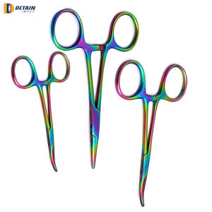 Venta al por mayor pinzas de manoplas de acero inoxidable con tijeras de mandíbula plana hemostática Manual Medic Instrument Sutur Kit - Product Image 5