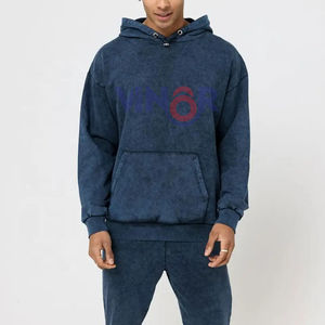 Sudadera con Capucha Extra Grande Vintage para Hombre, Lavado Ácido, Conjuntos Deportivos de Algodón para Parejas, Ropa Deportiva Urbana, Sudadera Holgada y Moderna - Product Image 5