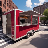 Remolque de Comida Móvil de Aluminio Usado, Totalmente Equipado |   Camioneta de Comida Rápida de 10 pies en OFERTA, Estilo Francés, 1 Año de Garantía, Resistente a la Oxidación 2