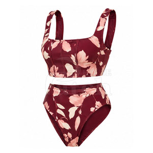 Colección de Trajes de Baño Elegantes para Mujer, Conjunto de Dos Piezas Coordinado, Tela Suave, Estilo Moderno, para Vacaciones en la Playa, Resort de Verano, Ropa de Viaje - Product Image 2
