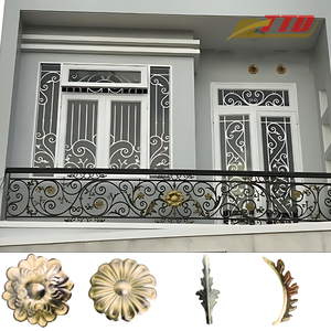 Rampe de balcon en fer forgé artisanal de qualité supérieure du Vietnam offrant des designs élégants et une finition enduite de poudre durable - Product Image 6