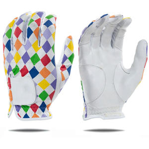 Guantes de golf transpirables de primera calidad para hombre y mujer, guantes de agarre estables antideslizantes de cuero cómodos de diseño personalizado, novedad - Product Image 3