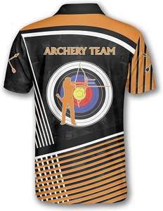 Chemise en jersey unisexe de tir à l'arc Match impression par sublimation bon marché chemises de tir d'échauffement pour hommes et femmes - Product Image 3