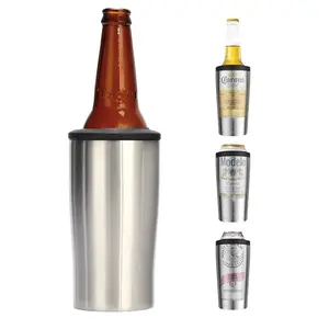 4 in 1 Insulated Slim <b>Can</b> <b>Cooler</b> Stainless Steel 12oz <b>Can</b> Koozie Custom Logo Insulated Tumbler with Lid - Product Image 4