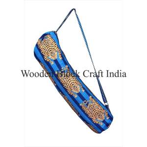 Elegant Tiger Printed Yoga Mat <b>Bag</b> Exercise Zipper Closure Cotton Fabric Adjustable Strap Unisex Modern Outdoor Sport <b>bag</b> - Product Image 3