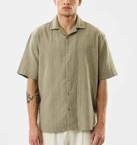 Chemise de plage à manches courtes de style hawaïen personnalisée, col cubain, chemise à boutons ample et vintage pour homme, décorée de coquillages - Product Image 4