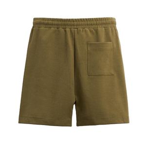 ชุดผ้าฝ้าย100% เป็นกรดชุดสั้นสำหรับผู้ชายชุดผ้าเทอร์รี่ระบายอากาศได้ดีใส่ในฤดูร้อนชุดสั้นสีพื้นแบบลำลอง - Product Image 2