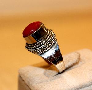 Gran oferta, anillo de piedras preciosas de Coral rojo hecho a mano, exquisita BANDA DE PLATA 925 personalizada para fiesta, regalo de joyería de moda para mujer con opción OEM - Product Image 6