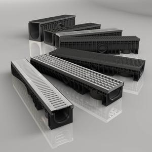 Sistema de drenaje de HDPE EVO 100 de alta calidad, diseño moderno para uso en exteriores, D125 HDPE Edge B125, construcción de rejilla de malla de hierro dúctil - Product Image 2