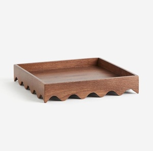 Matériel en bois carré de haute qualité meilleure vente ustensiles de cuisine dessus de table avec plateau de service en briques design moderne - Product Image 1